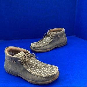 Twisted X Women's Brown Lace Up Driving Moc Chukka Boots Shoe WDM0073 Size 7